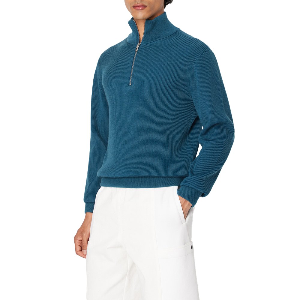 armani exchange 6rzm6g_zm1lz half zip sweater bleu s homme