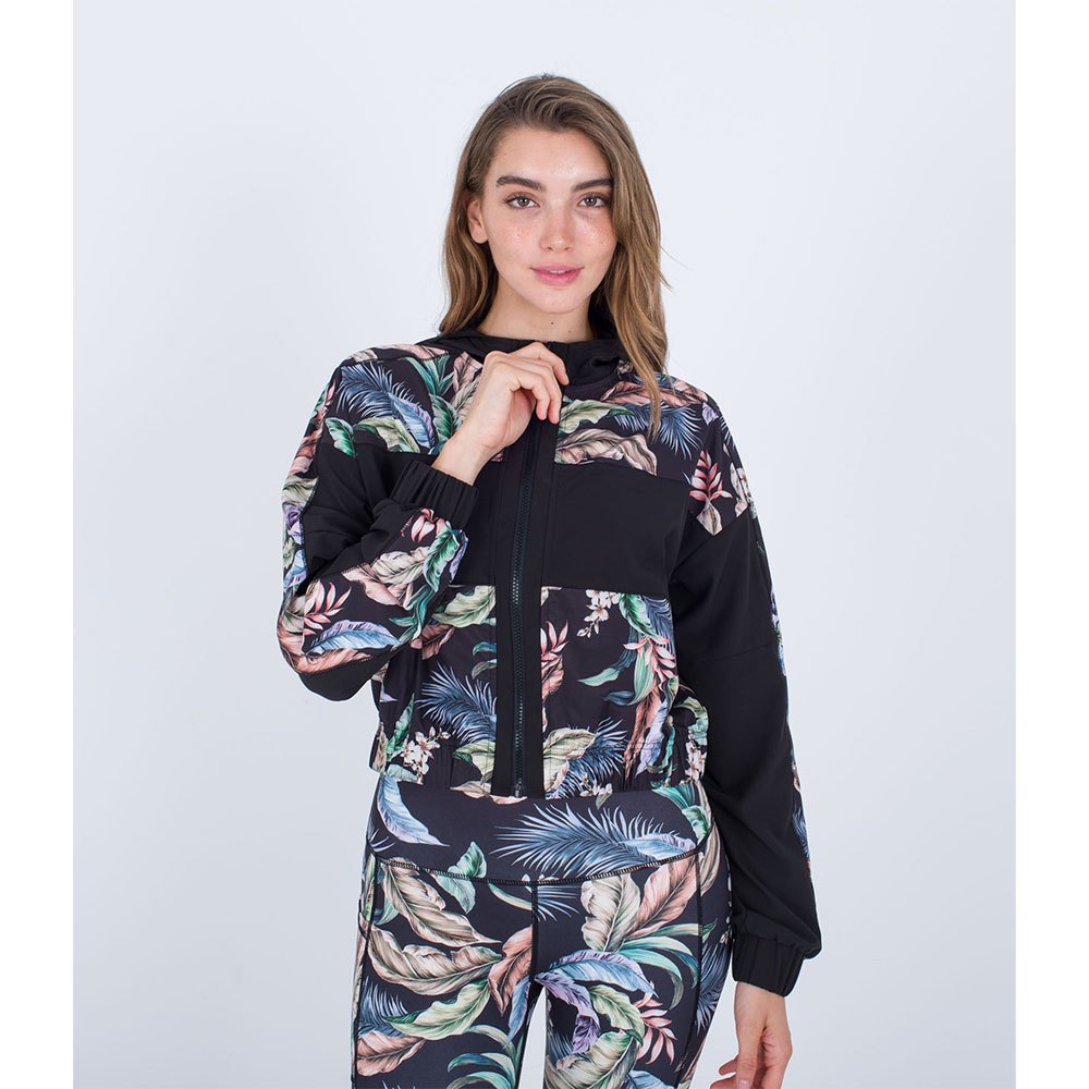 hurley wispy leaves pop over jacket multicolore xs femme