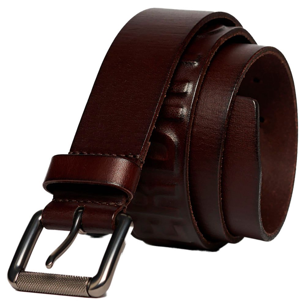 superdry leather belt marron s homme