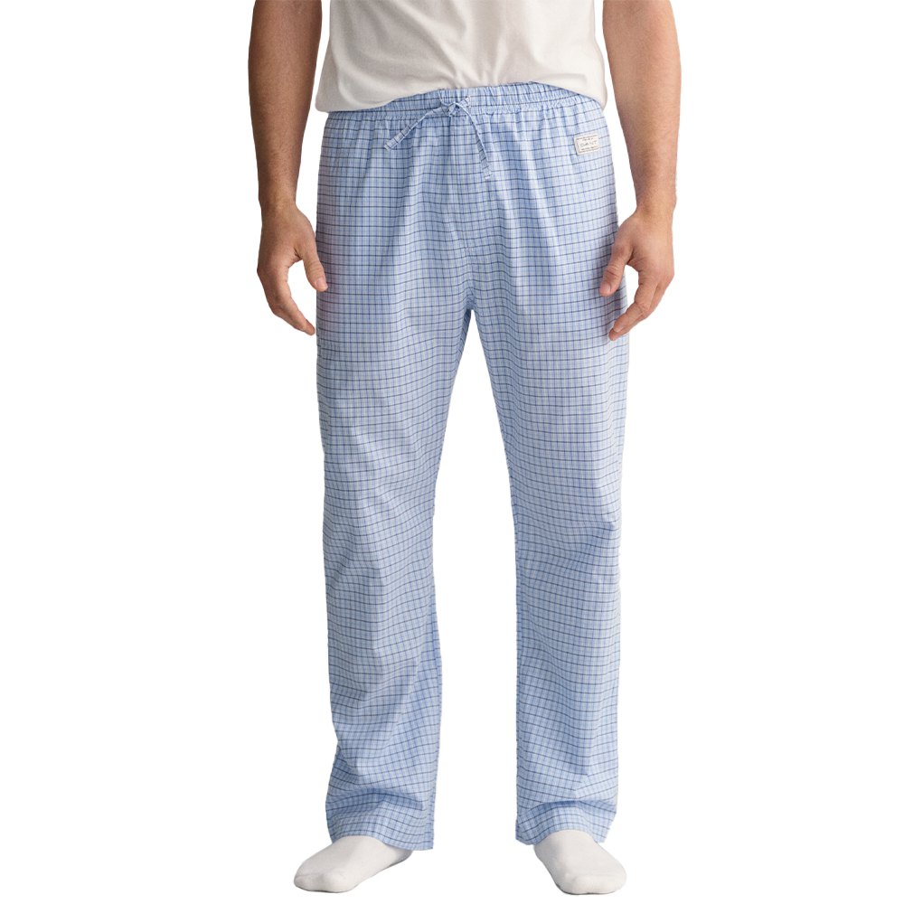 gant check pants pyjama bleu m homme