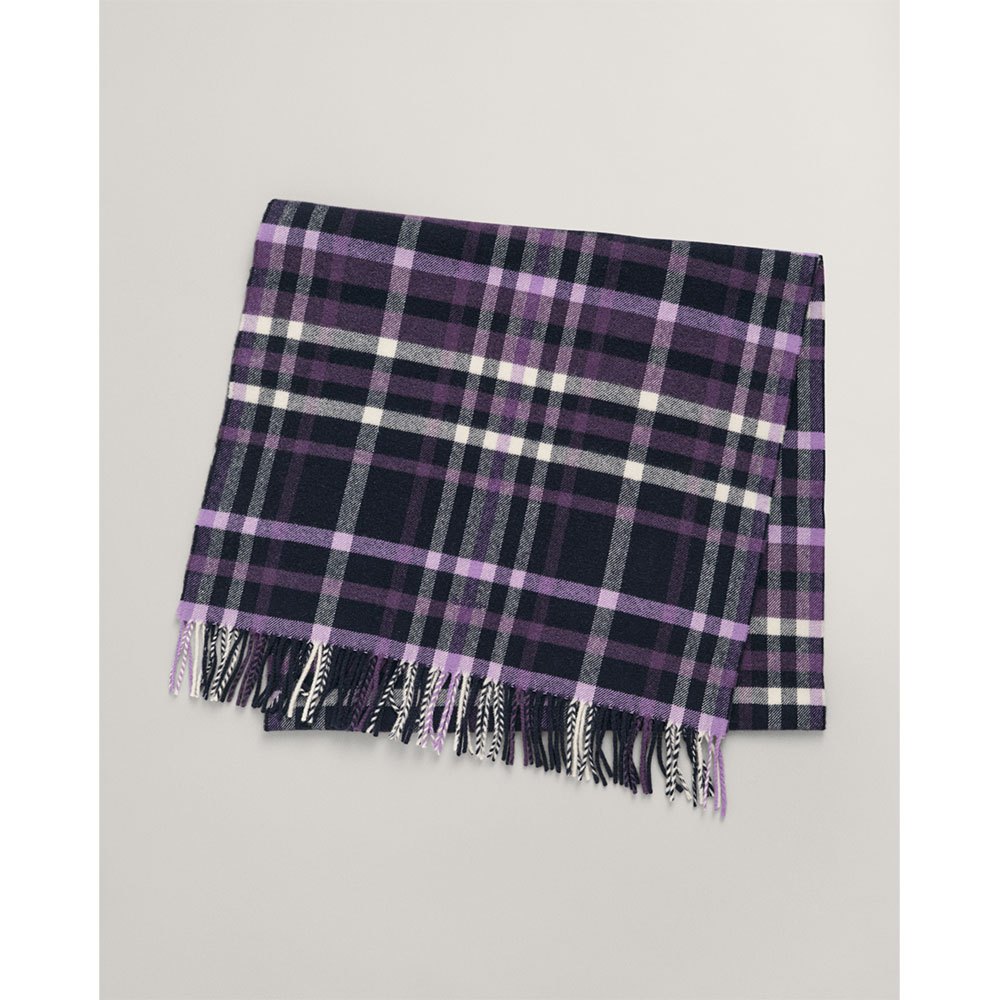gant check scarf violet  homme