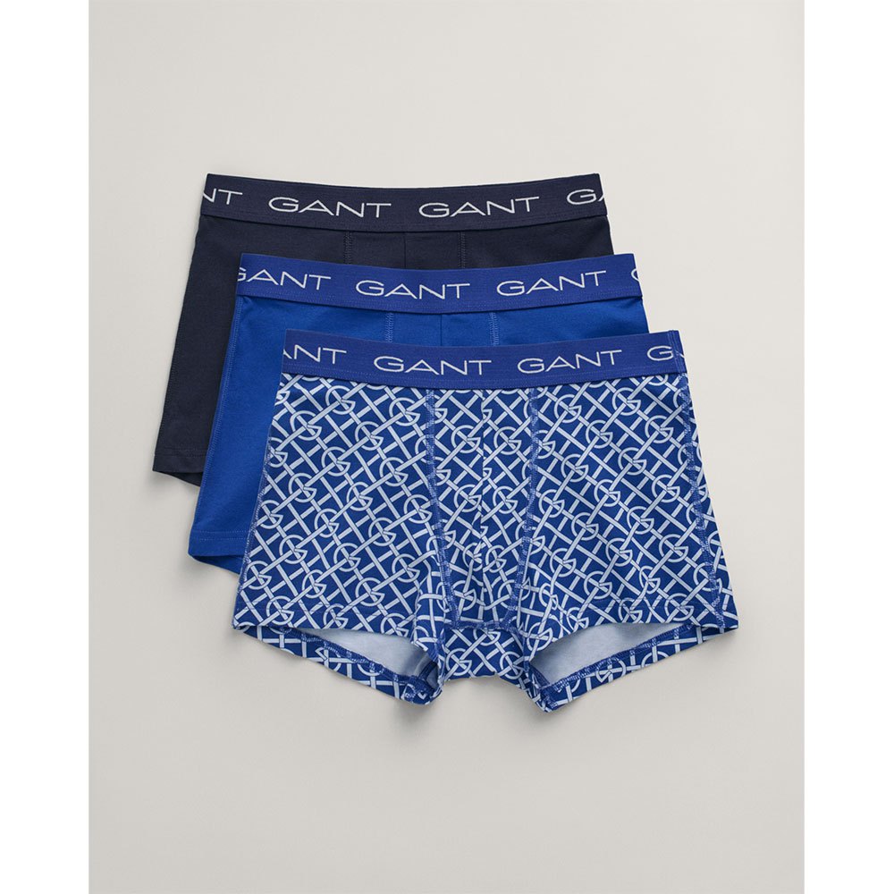 gant pattern boxer 3 units bleu 3xl homme