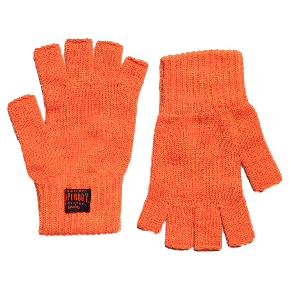 superdry workwear knitted gloves orange s-m homme