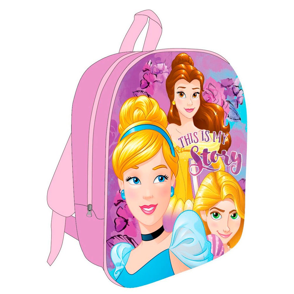 disney 30 cm princess 3d backpack rose