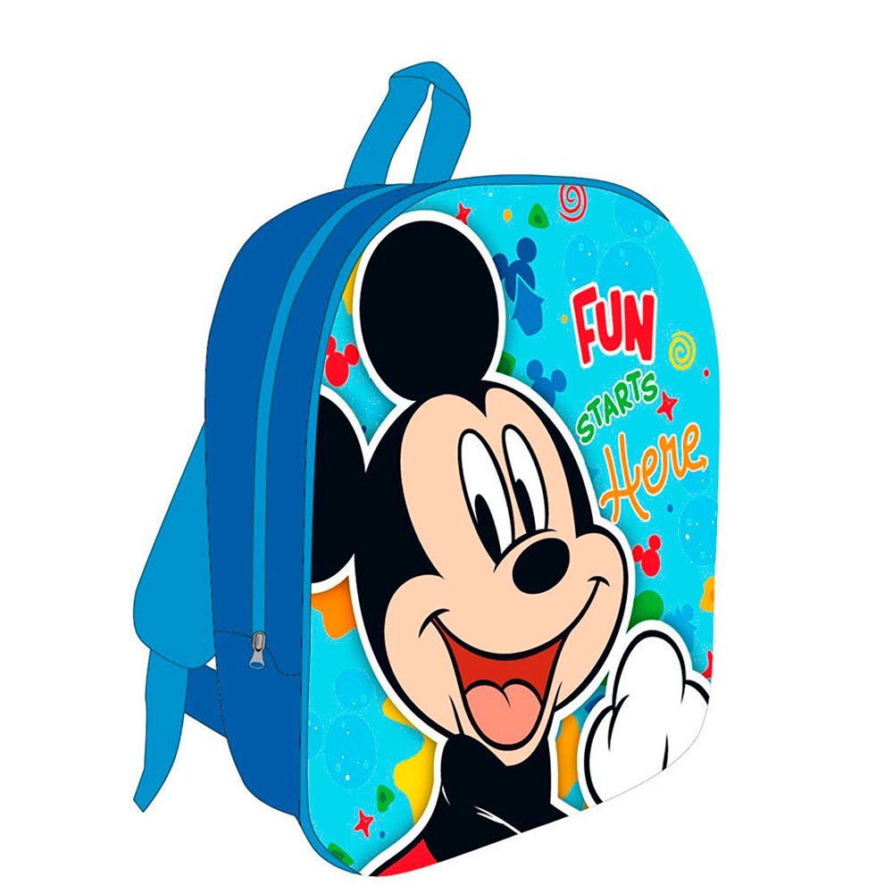 disney 30 cm mickey 3d backpack bleu