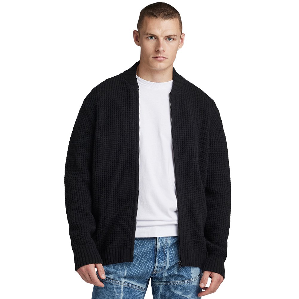g-star chunky half zip sweater noir xs homme