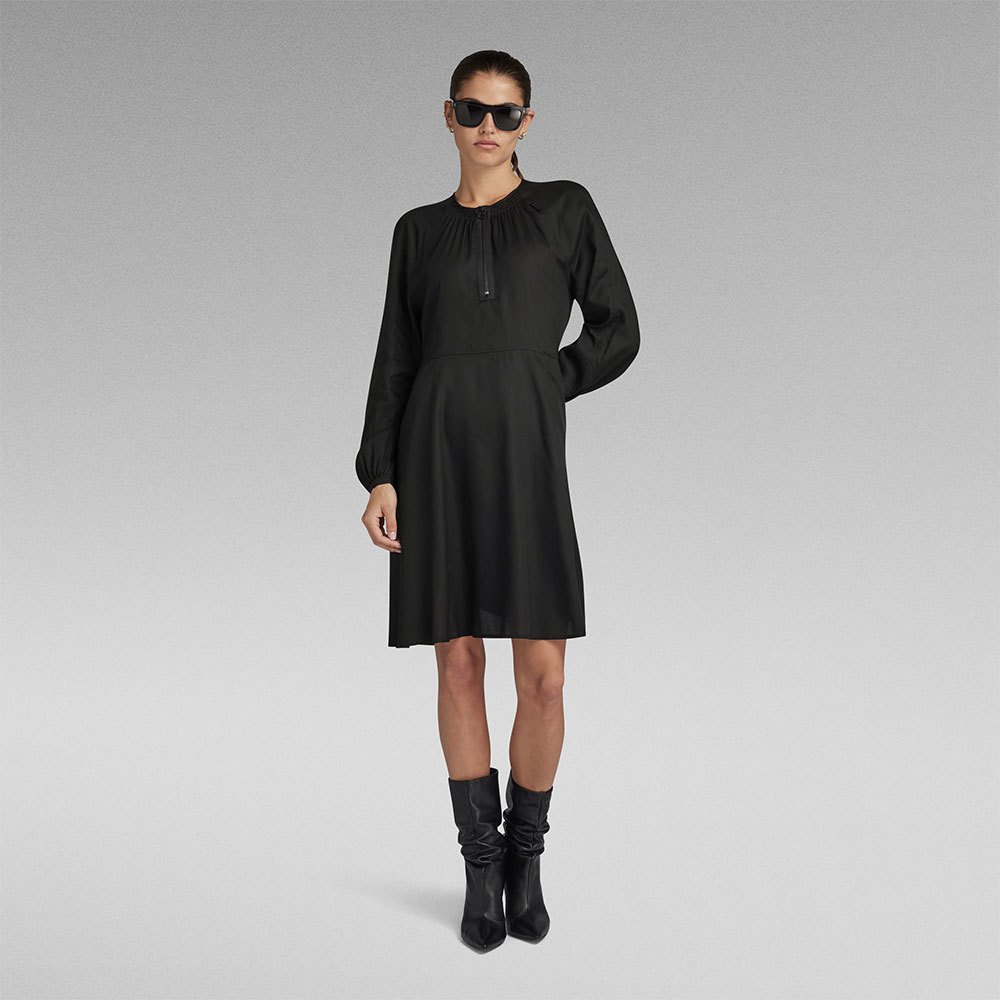 g-star d23603-d297 long sleeve short dress noir 2xs femme