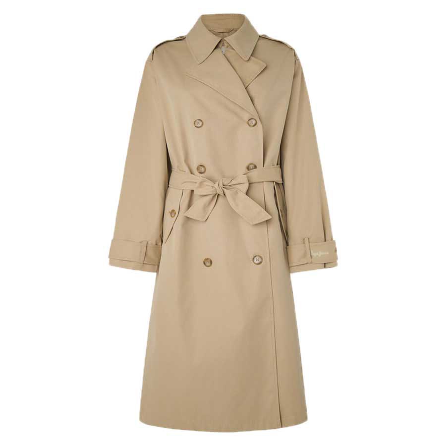 pepe jeans star trench coat beige xs femme