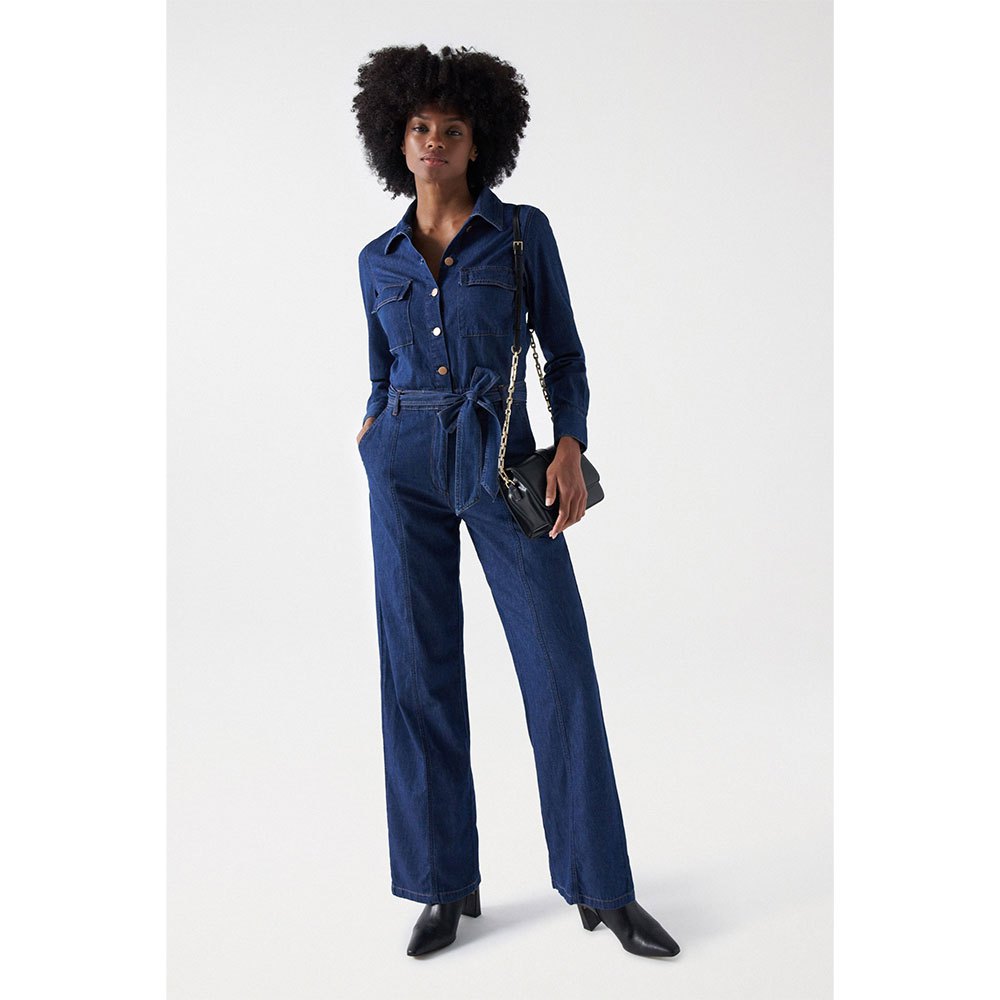 salsa jeans 21008167 jumpsuit bleu m / 34 femme