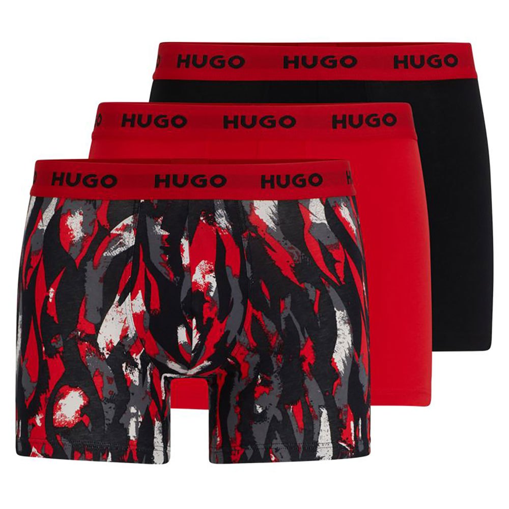 hugo design 10241868 slip 3 units rouge l homme