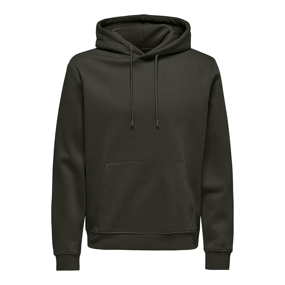 only & sons connor reg hoodie gris xs homme