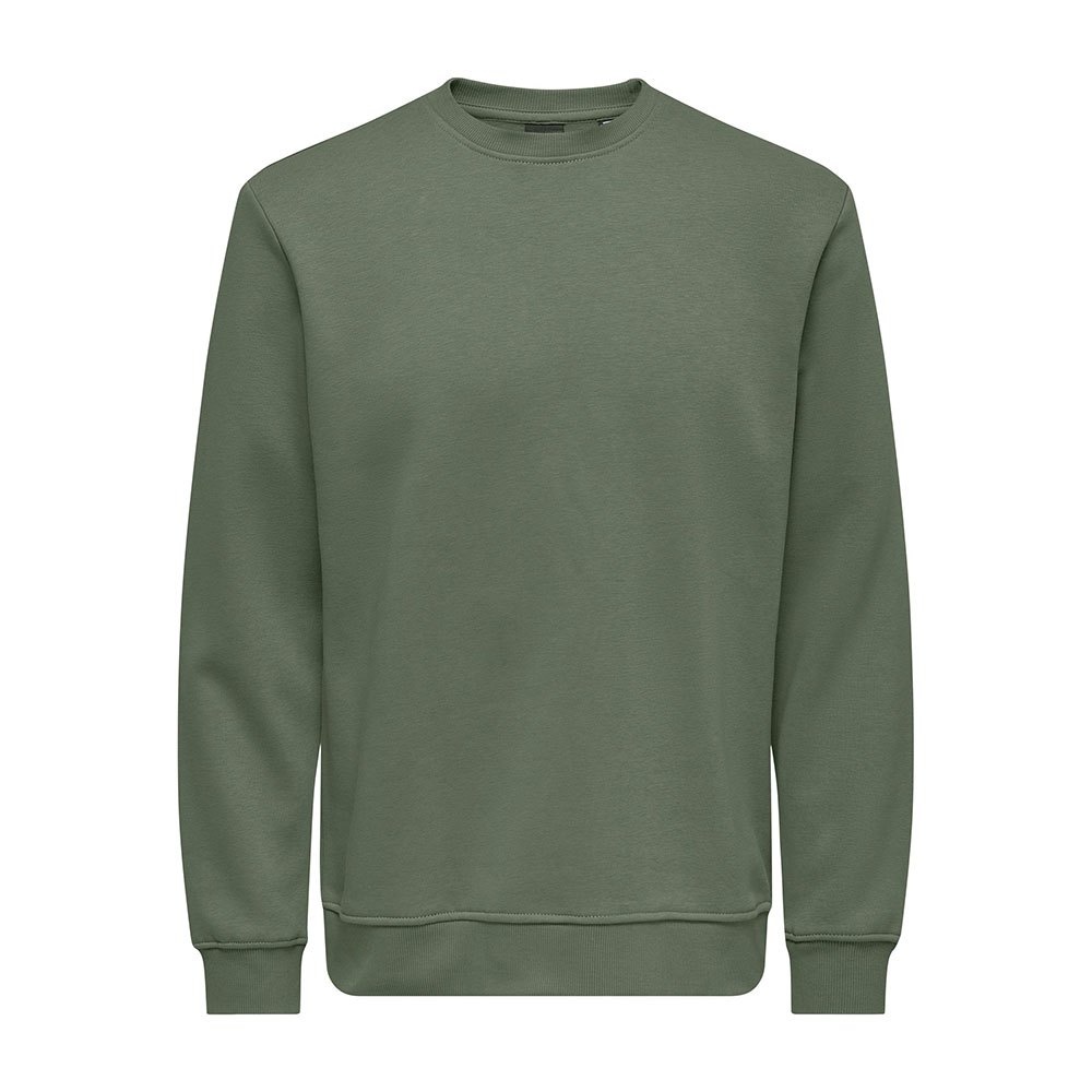 only & sons connor reg sweatshirt vert 2xl homme