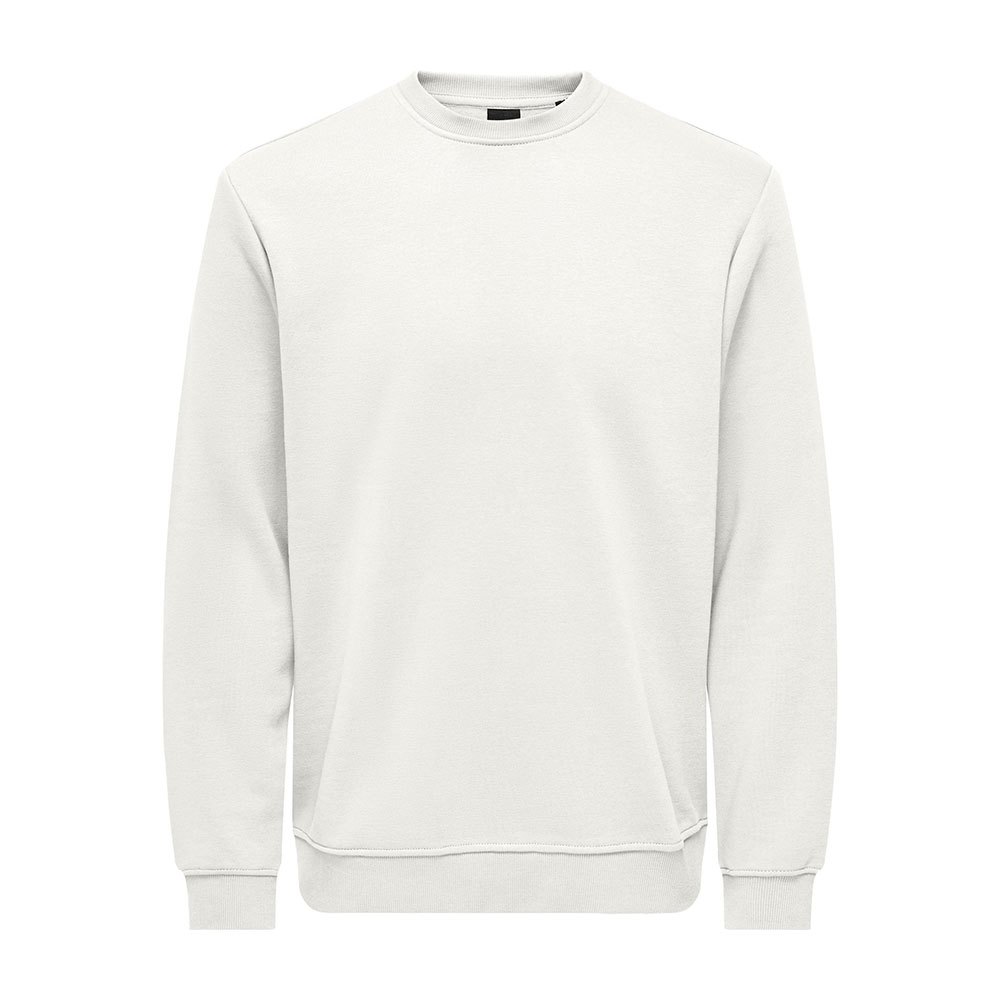 only & sons connor reg sweatshirt blanc xs homme