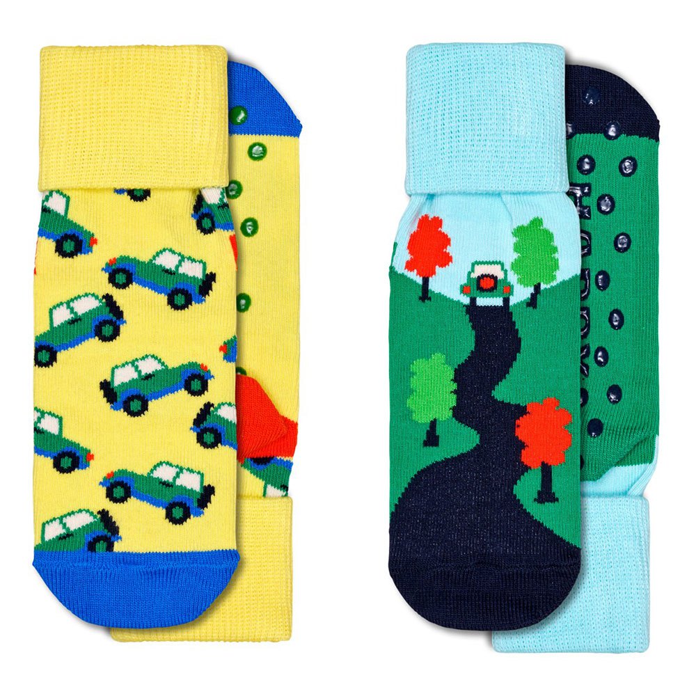 happy socks into the wild anti slip socks 2 pairs multicolore eu 22-24