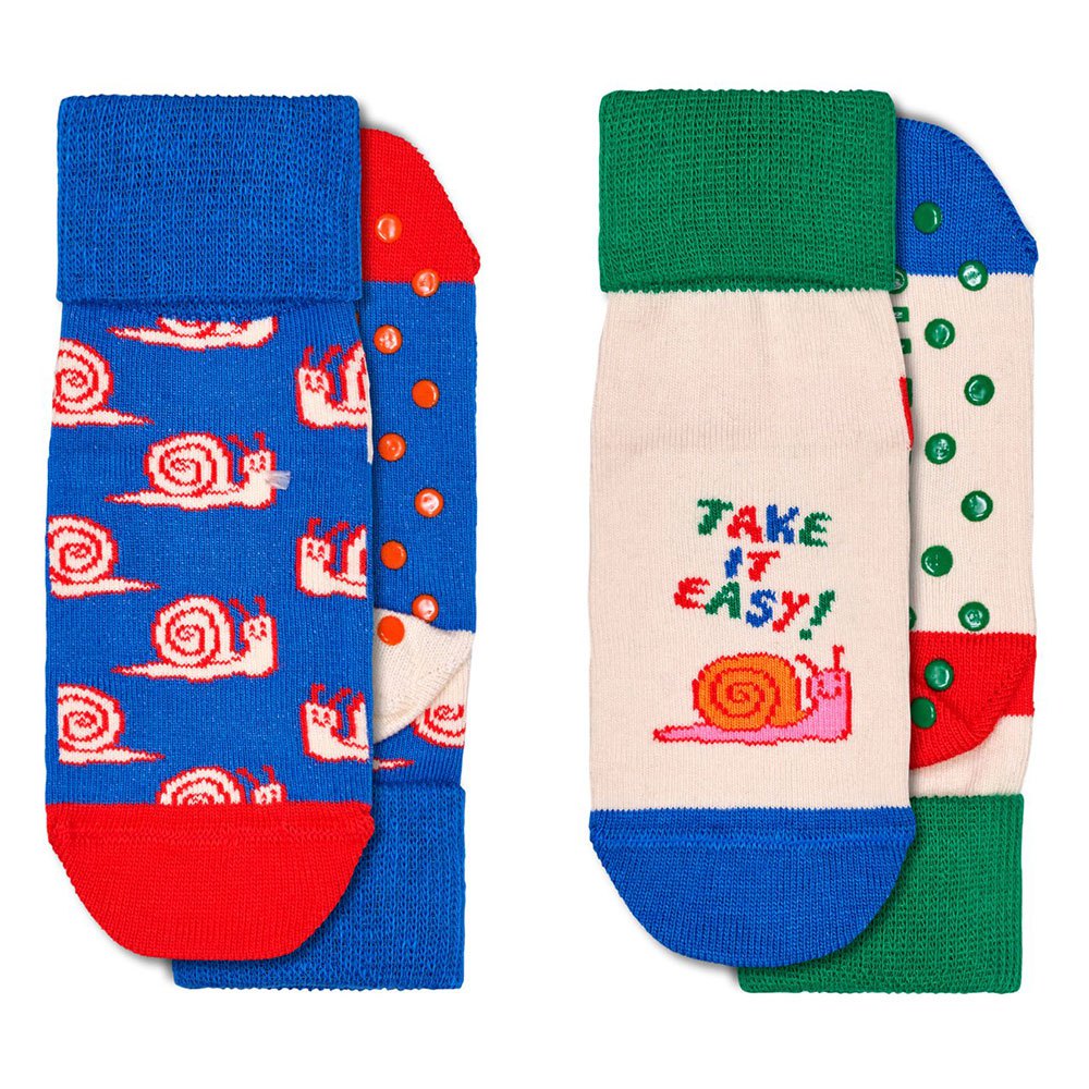 happy socks take it easy anti slip socks 2 pairs multicolore eu 24-26