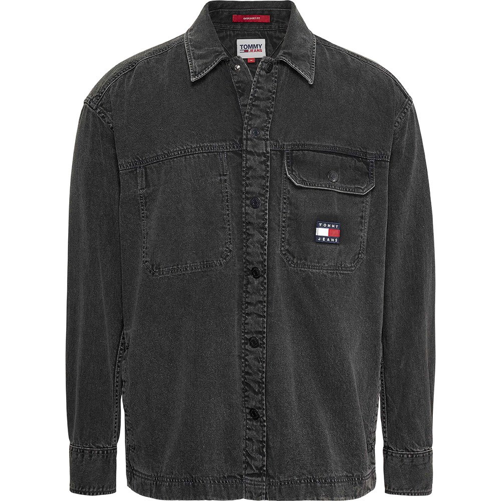 tommy jeans essential overshirt gris xl homme