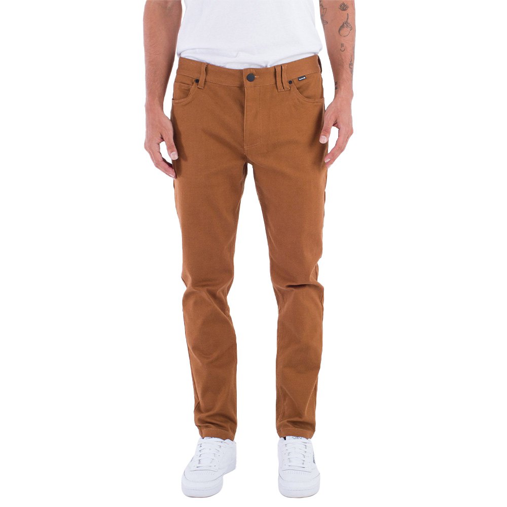 hurley worker slim stretch twill pants marron 28 homme