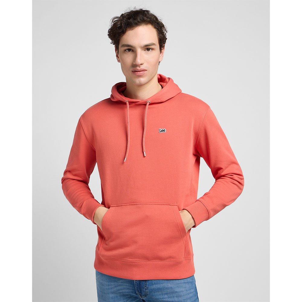 lee plain hoodie orange l homme