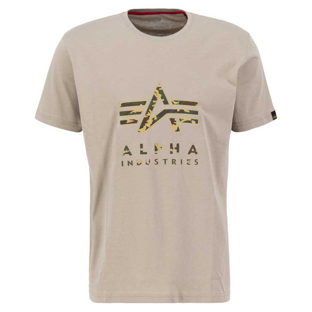 alpha industries camo tpu t short sleeve t-shirt beige s homme