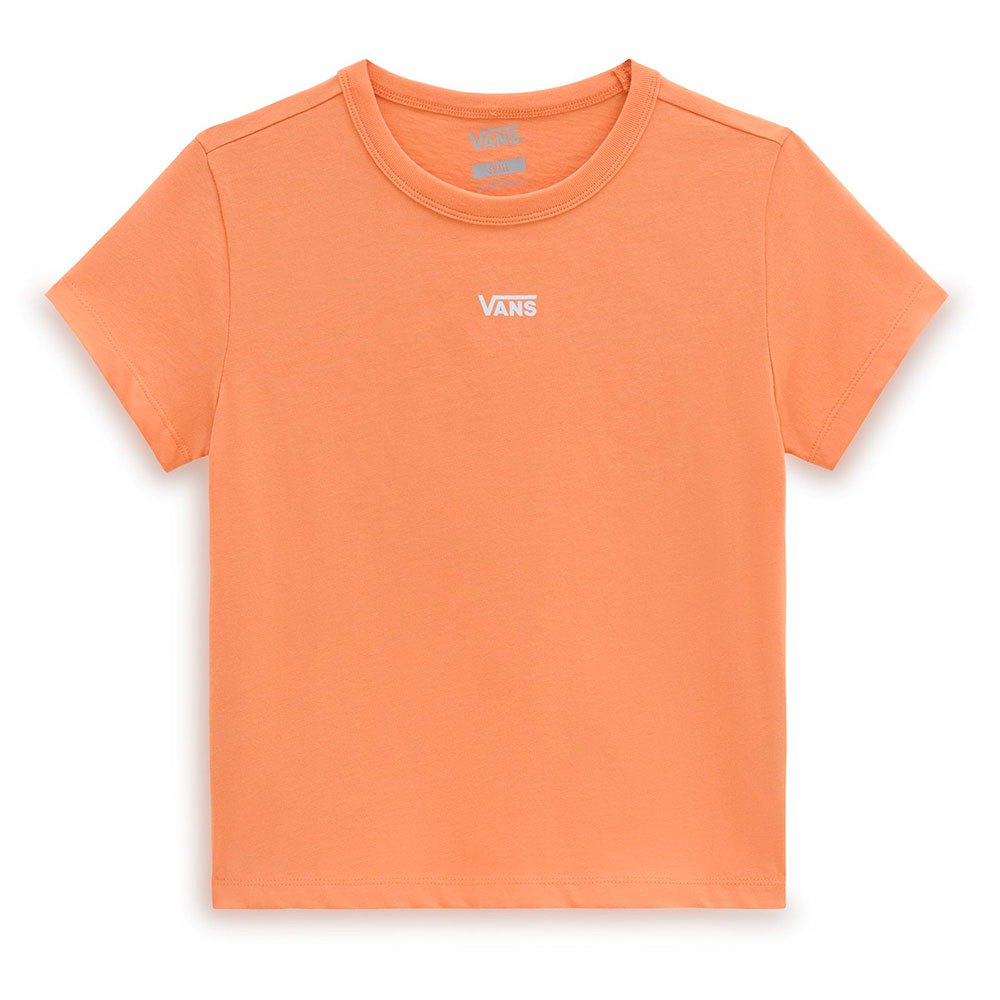vans basic mini short sleeve t-shirt orange l femme
