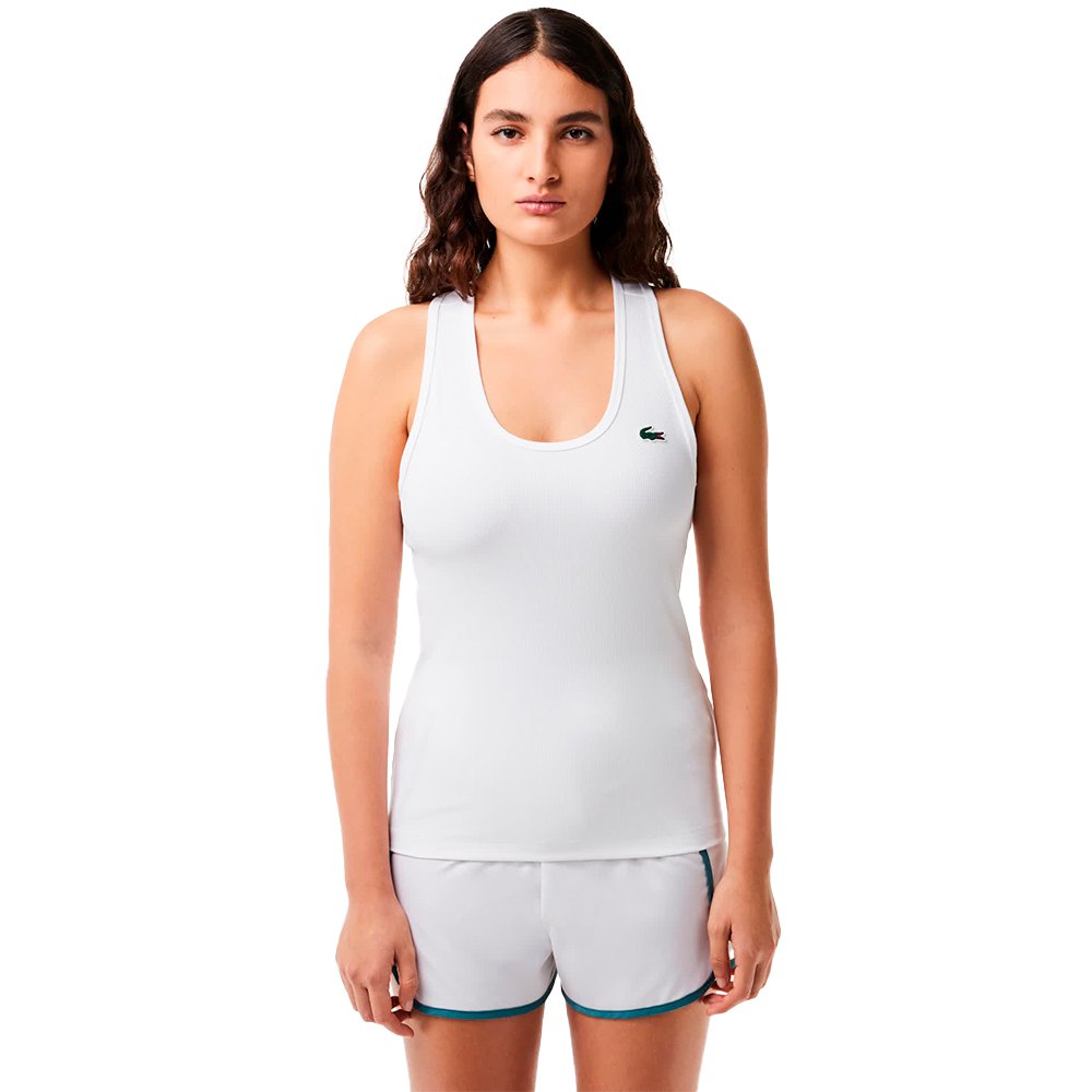 lacoste tf4874 sleeveless t-shirt blanc 36 femme