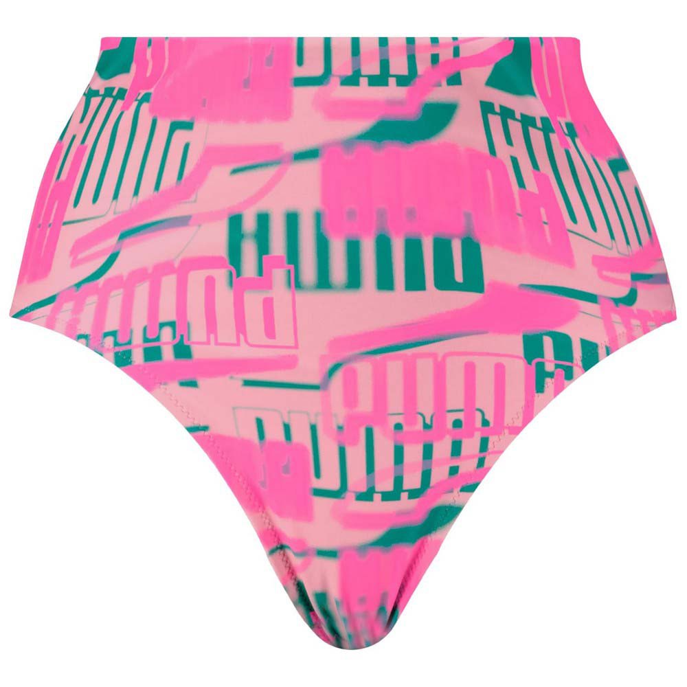puma swim printed high waist bikini bottom rose s femme