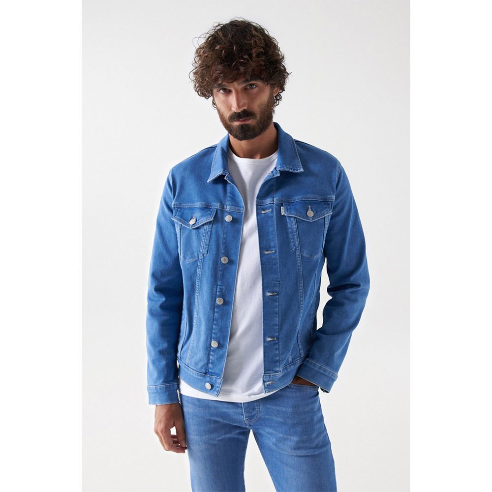 salsa jeans 21008001 denim jacket bleu s homme