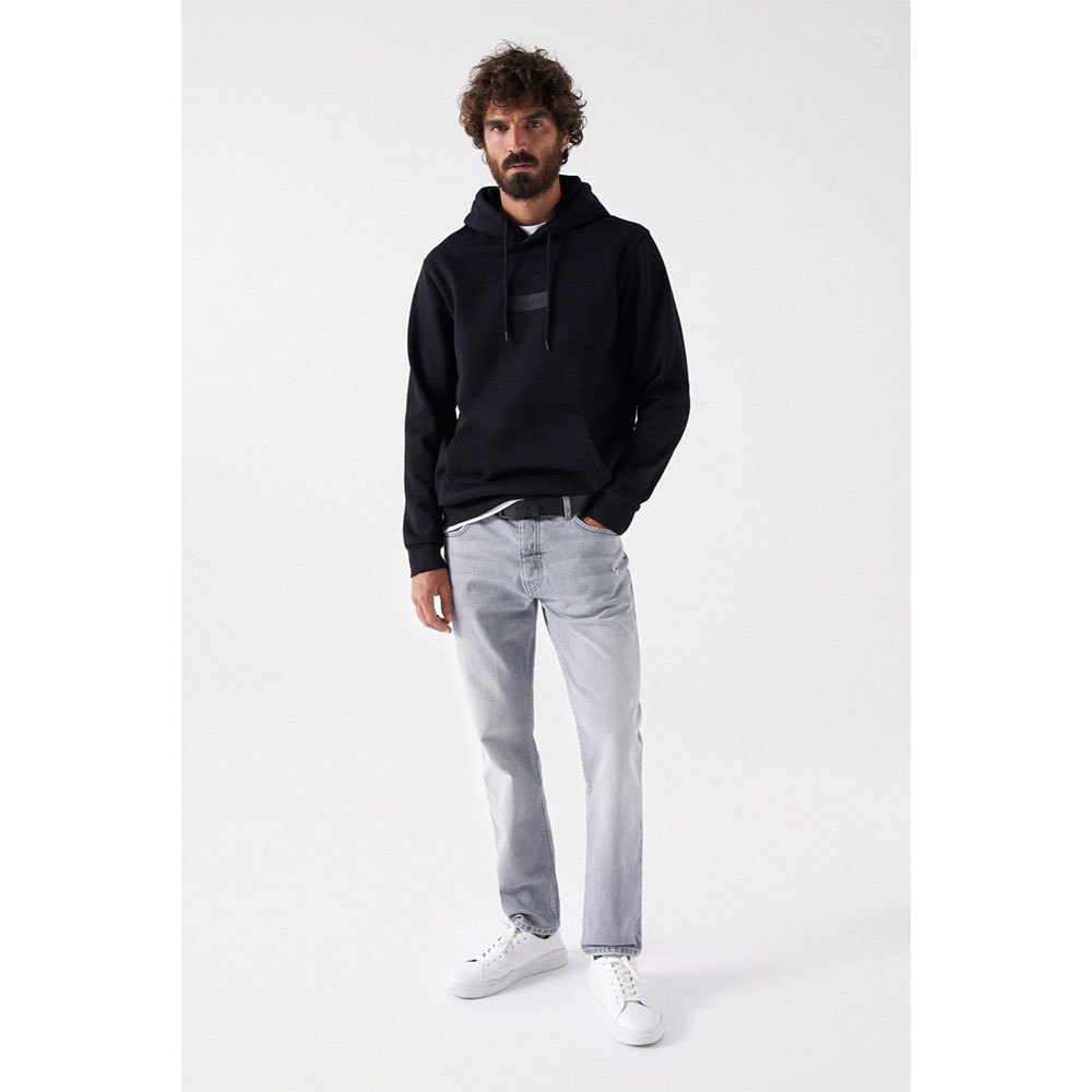 salsa jeans french terry with peach touch hoodie gris s homme