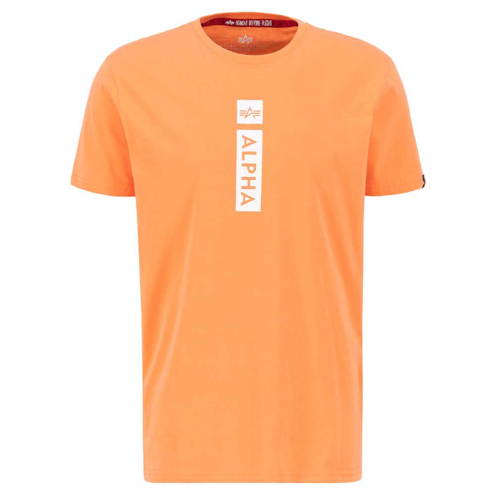 alpha industries alpha short sleeve t-shirt orange l homme