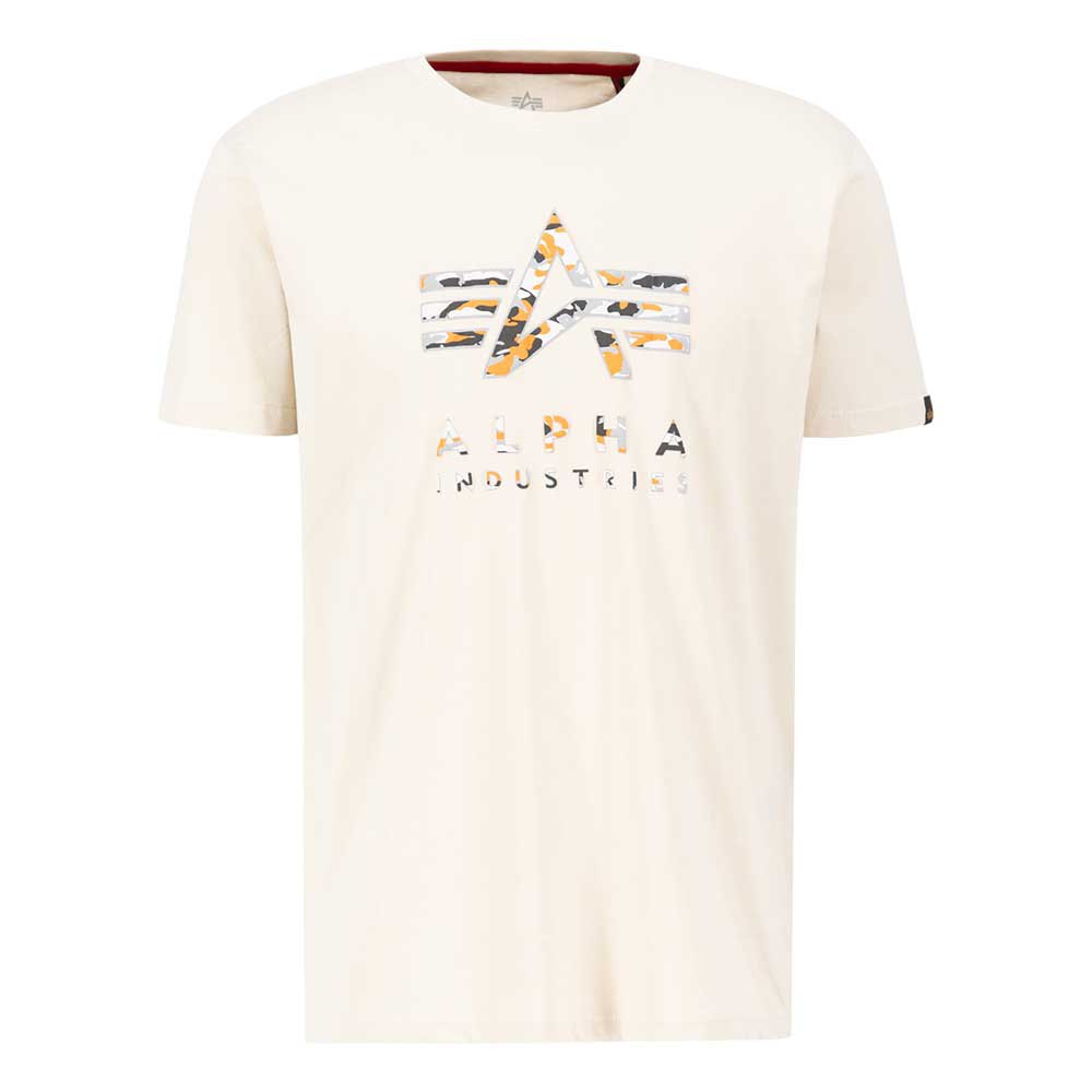 alpha industries camo short sleeve t-shirt blanc s homme