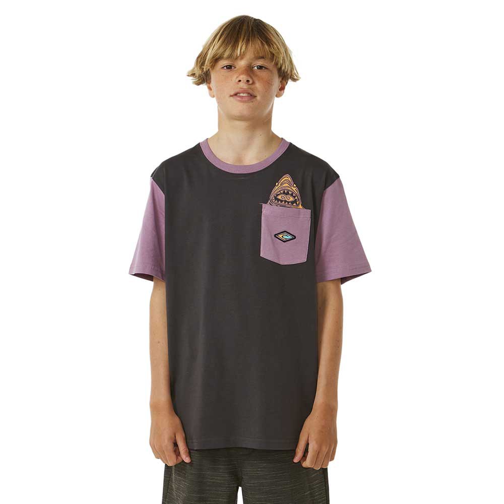 rip curl lost islands pocket short sleeve t-shirt violet 14 years garçon