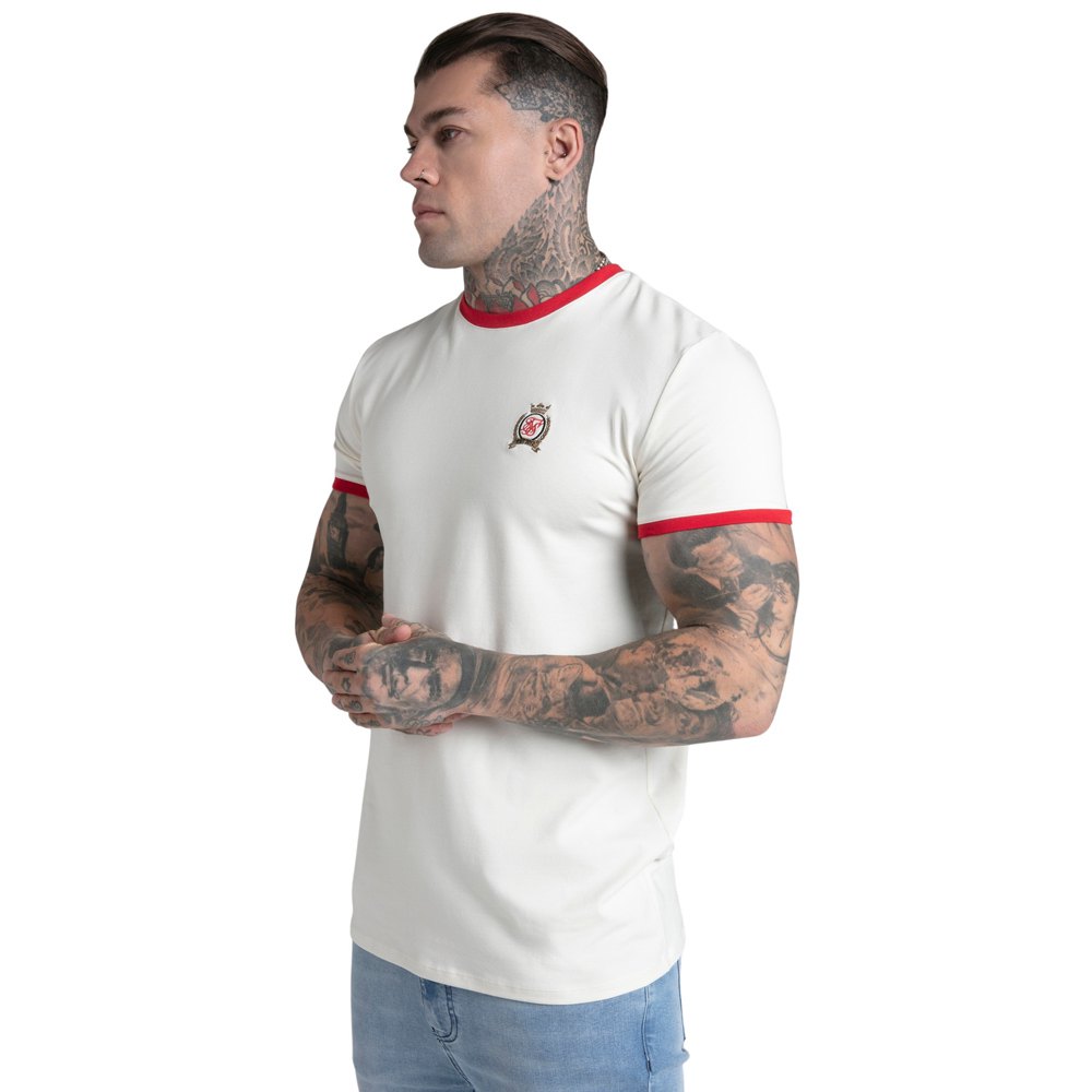 siksilk crest short sleeve t-shirt blanc 2xl homme