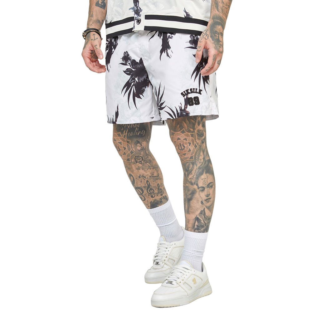 siksilk floral swimming shorts multicolore l homme
