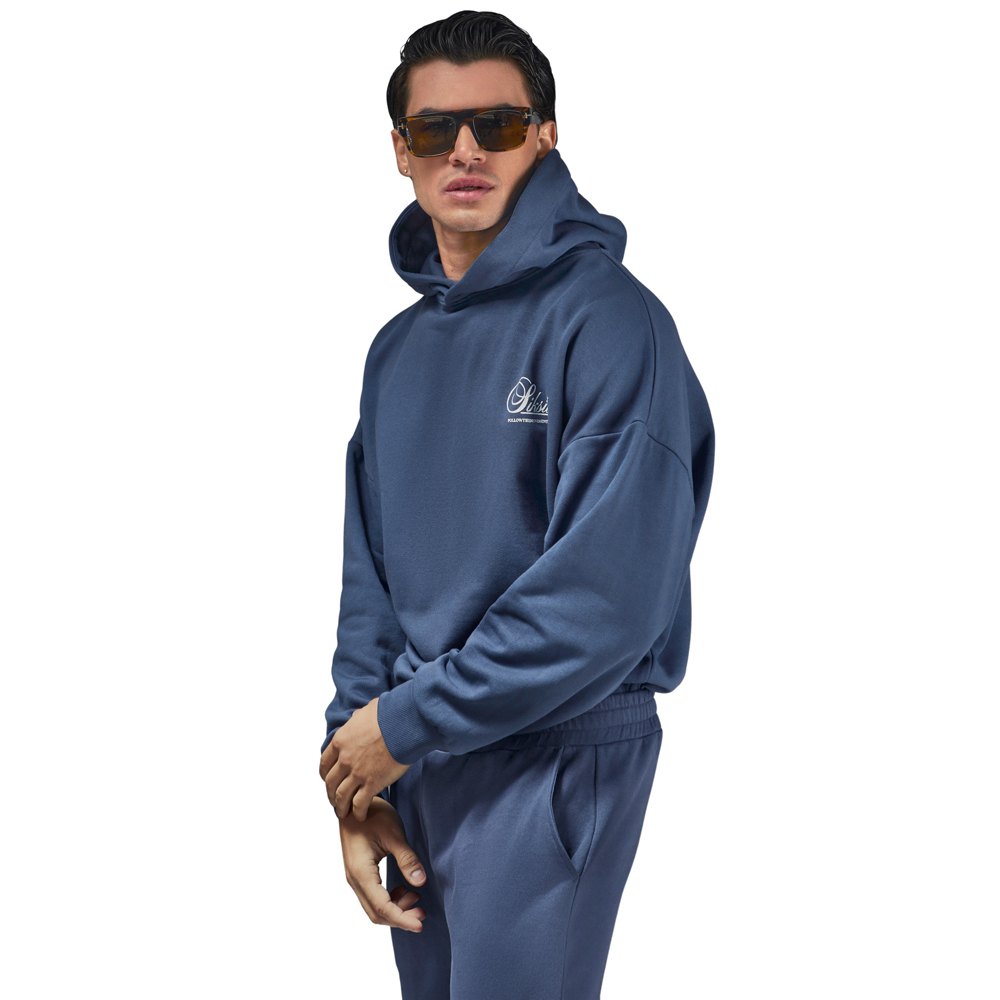siksilk graphic hoodie bleu 2xl homme