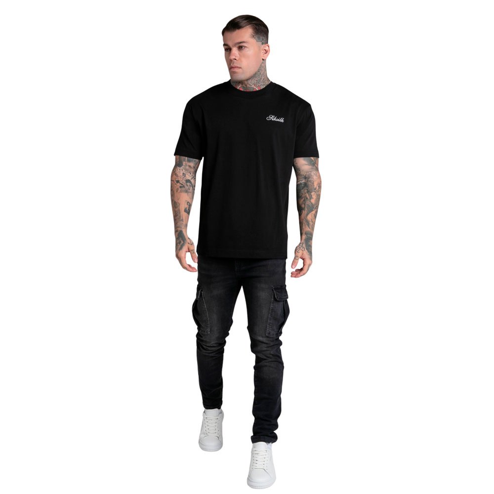 siksilk graphic short sleeve t-shirt noir s homme
