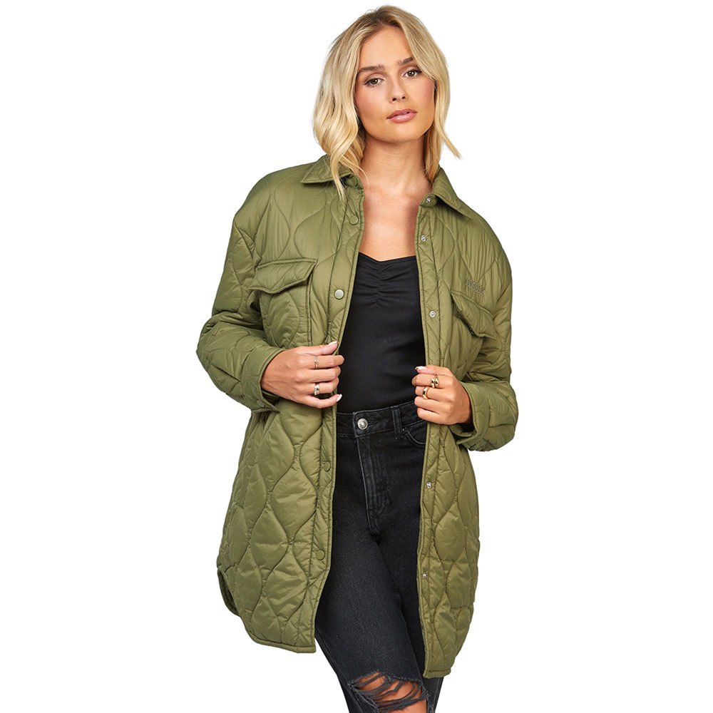 siksilk lightweight quilt jacket vert l femme
