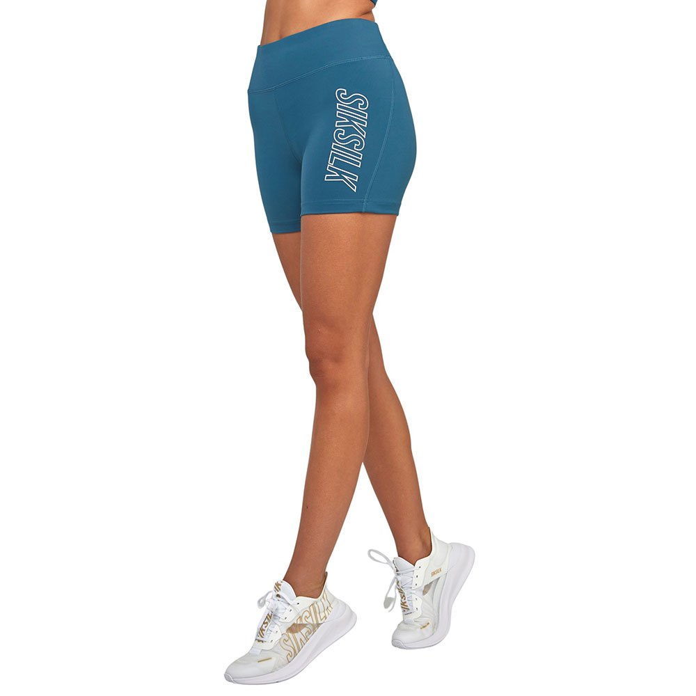 siksilk sports essential booty short leggings bleu l femme