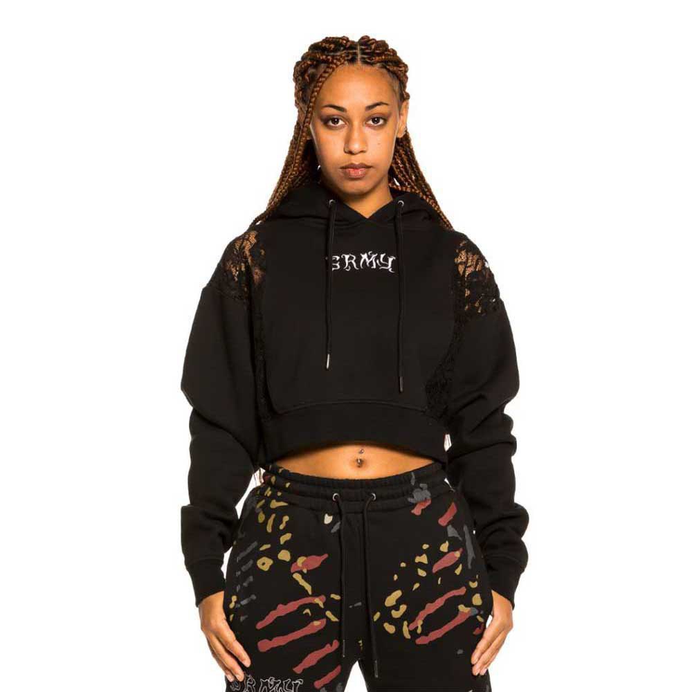 grimey jazz thing lace hoodie noir s femme