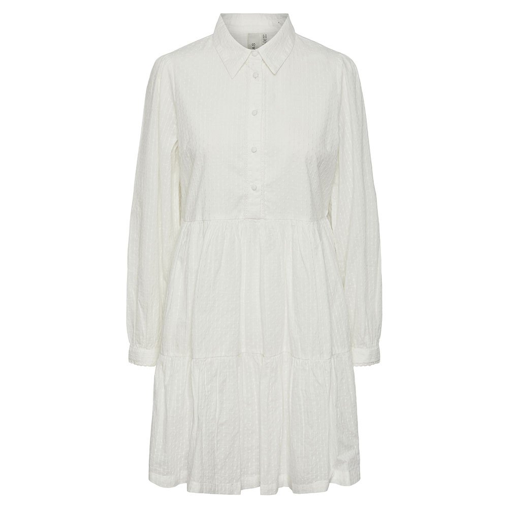 yas tia short sleeve long dress blanc xs femme