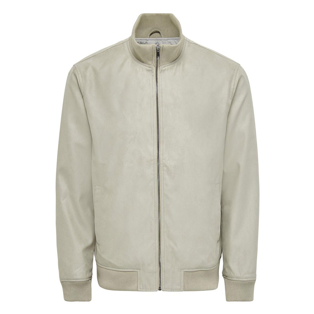 only & sons nico fake suede otw jacket beige s homme