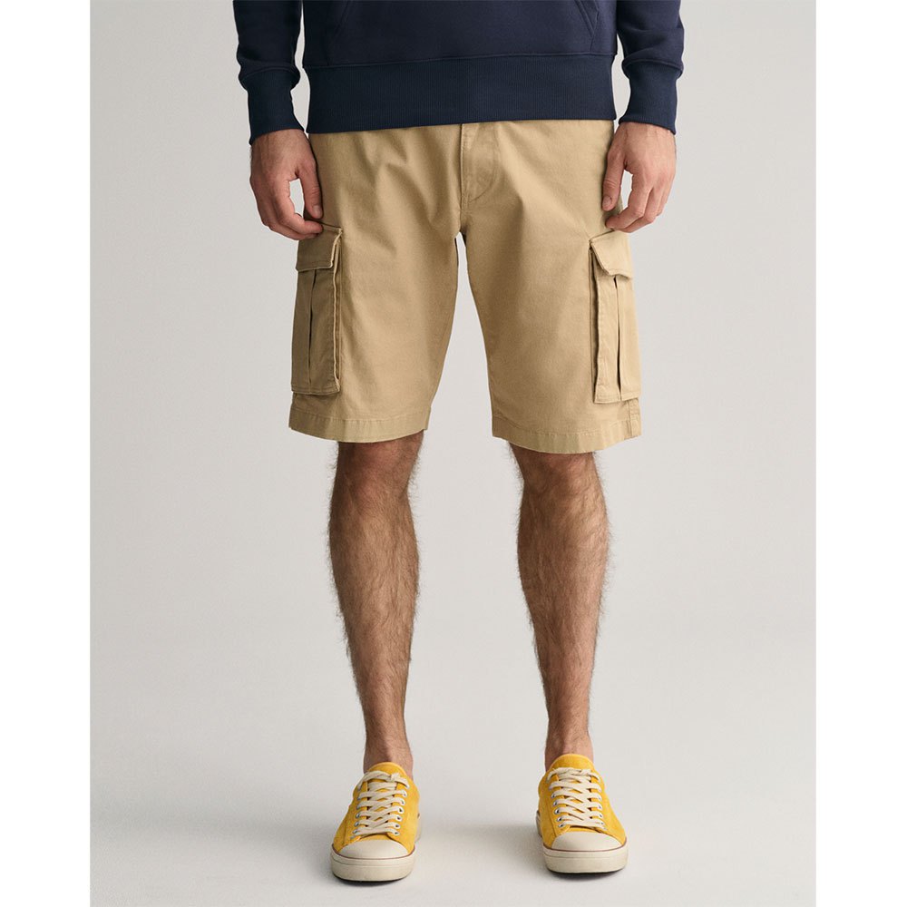 gant twill relaxed fit shorts beige 38 homme