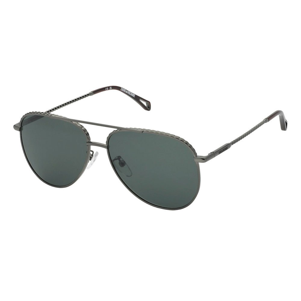 zadig&voltaire szv378 sunglasses doré green / cat3 homme