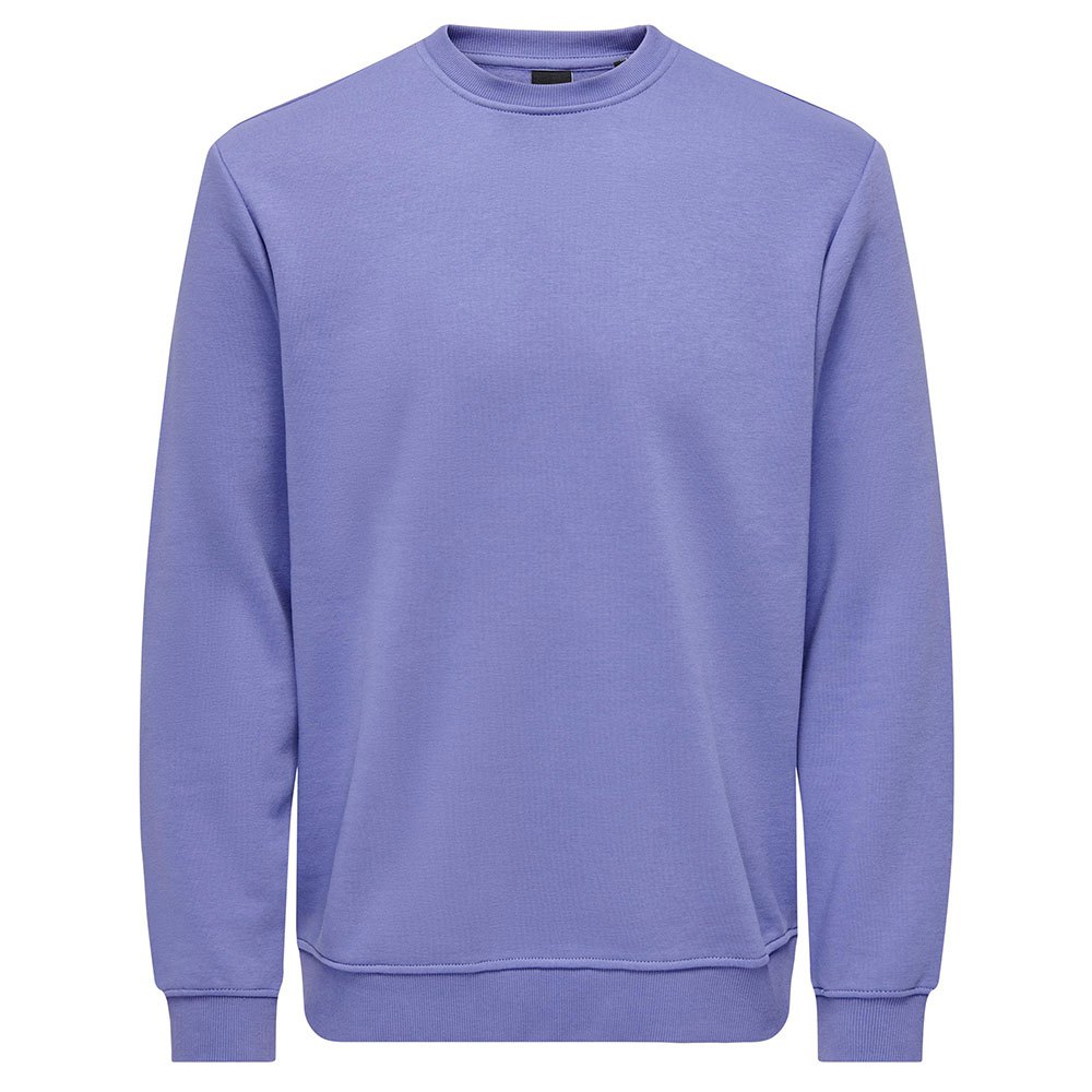 only & sons connor reg sweatshirt violet m homme