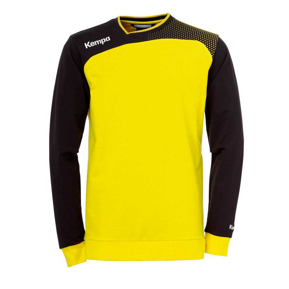 kempa emotion training top long sleeve t-shirt jaune,noir 2xs homme
