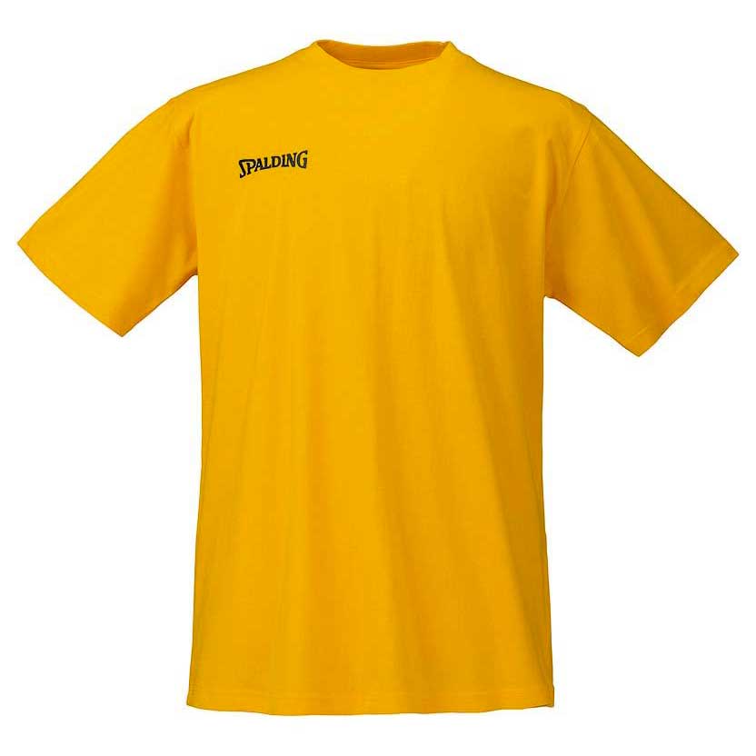 spalding logo short sleeve t-shirt jaune xs homme
