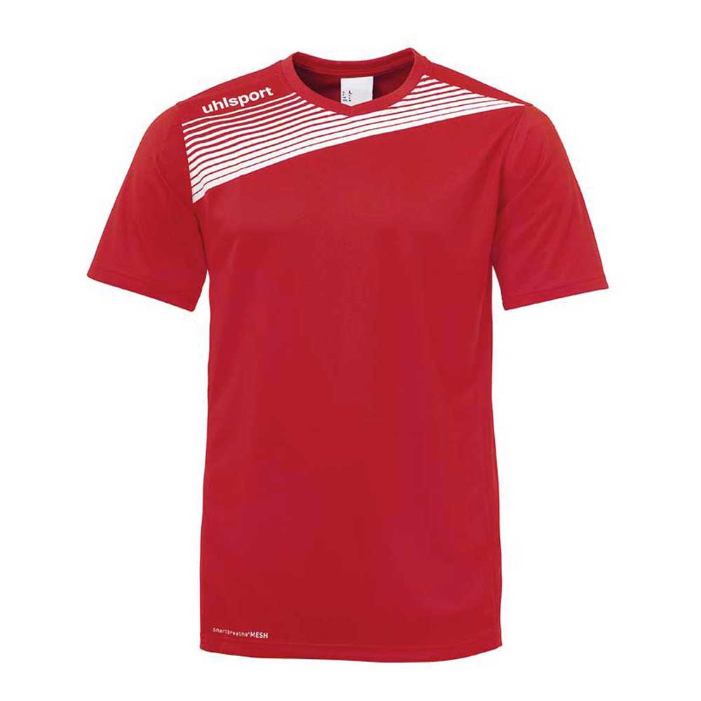 uhlsport liga 2.0 short sleeve t-shirt rouge,blanc 164 cm garçon