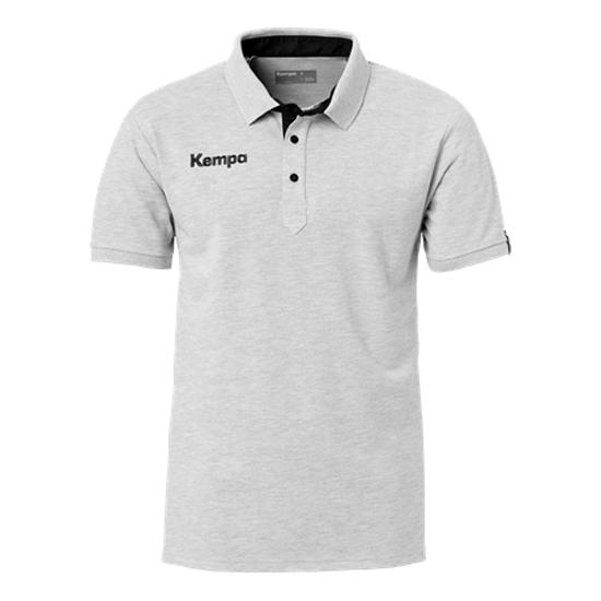 kempa prime short sleeve polo shirt gris 152 cm garçon