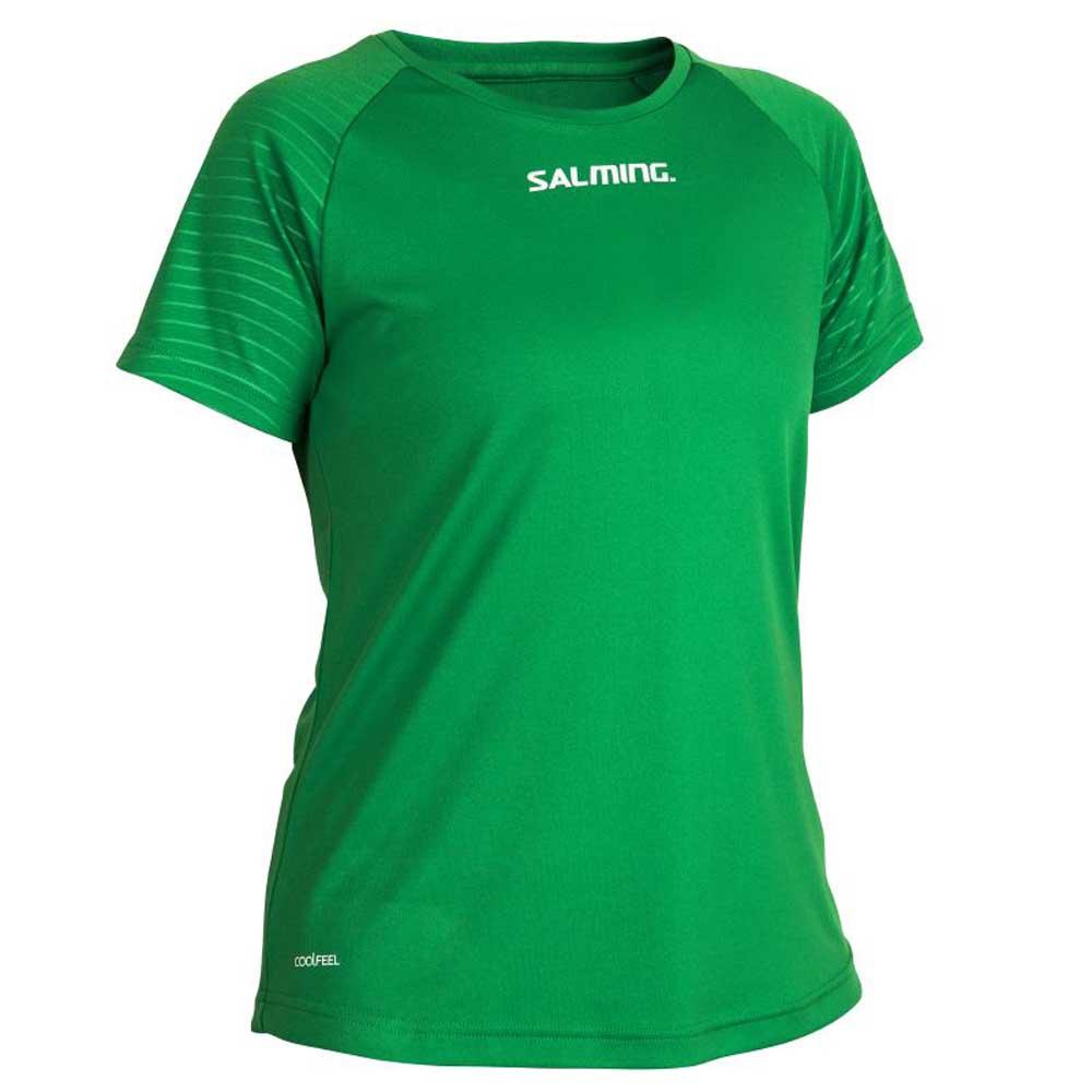 salming diamond game short sleeve t-shirt vert l femme