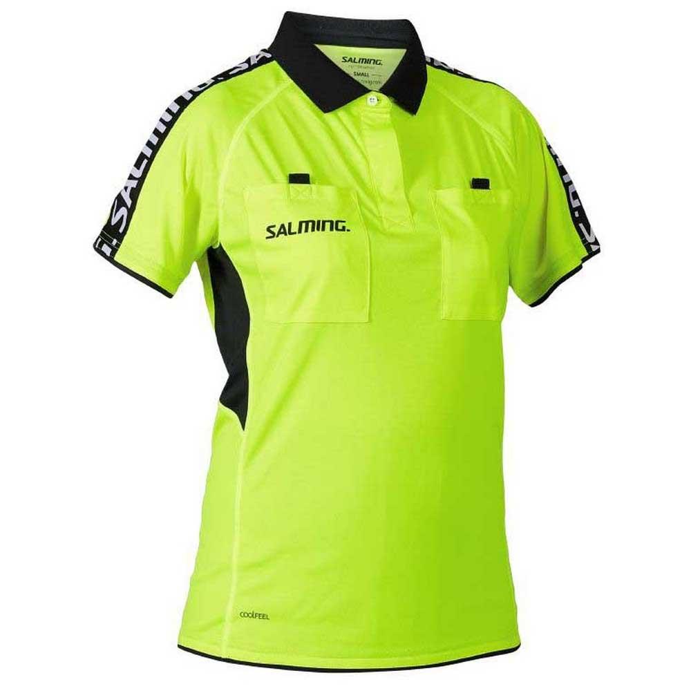 salming referee short sleeve polo shirt vert s femme