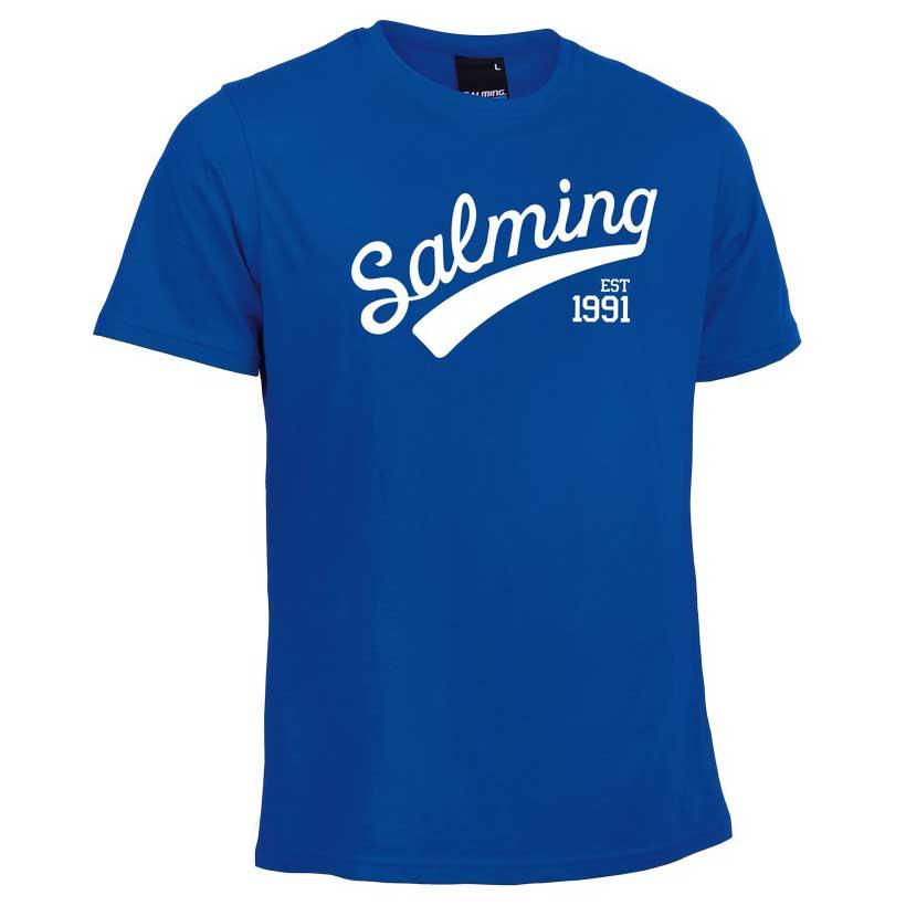 salming logo short sleeve t-shirt bleu 8 years garçon
